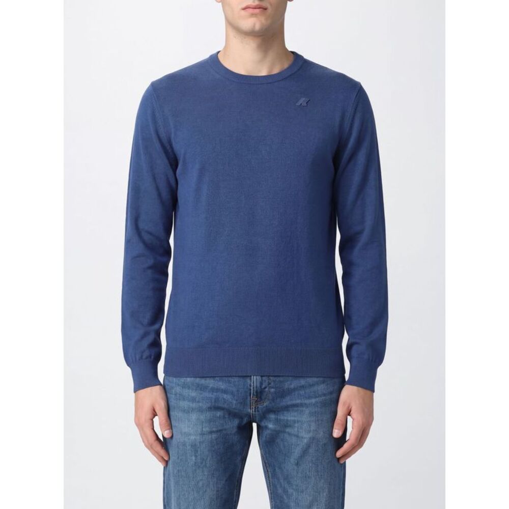 K-Way Men K-Way Men's Slim Fit Crew-Neck Jumper In Pure Wool